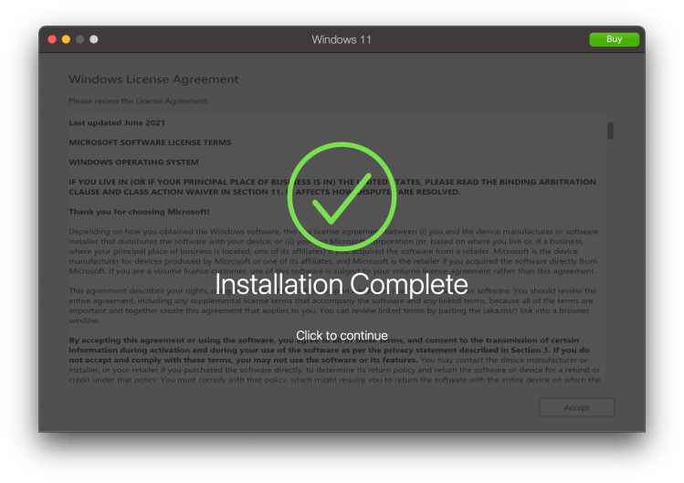 install confirmation for visual studio on virtual machines